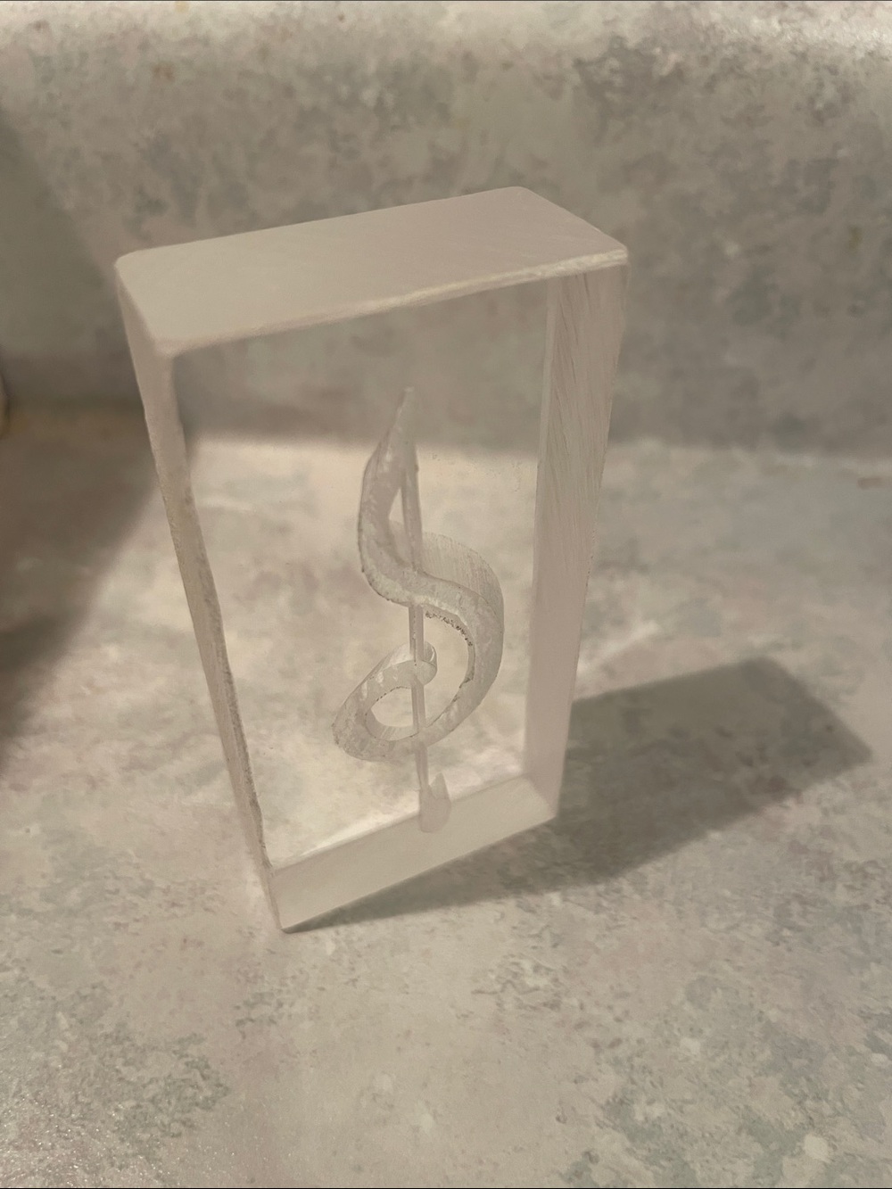 Etched Treble Clef Acrylic Decor
